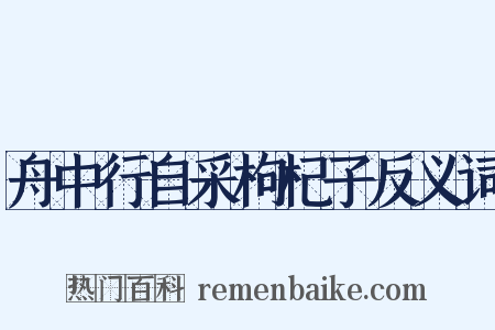 舟中行自采枸杞子反义词是什么意思的图片
